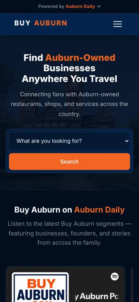 Buy Auburn on a phone
