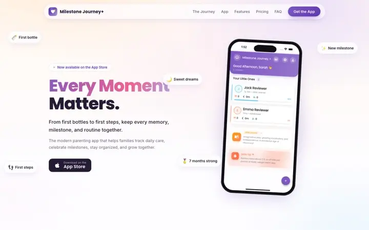 Milestone Journey+ homepage