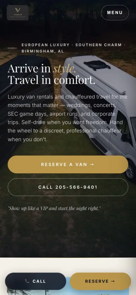 Vardar Transportation on a phone