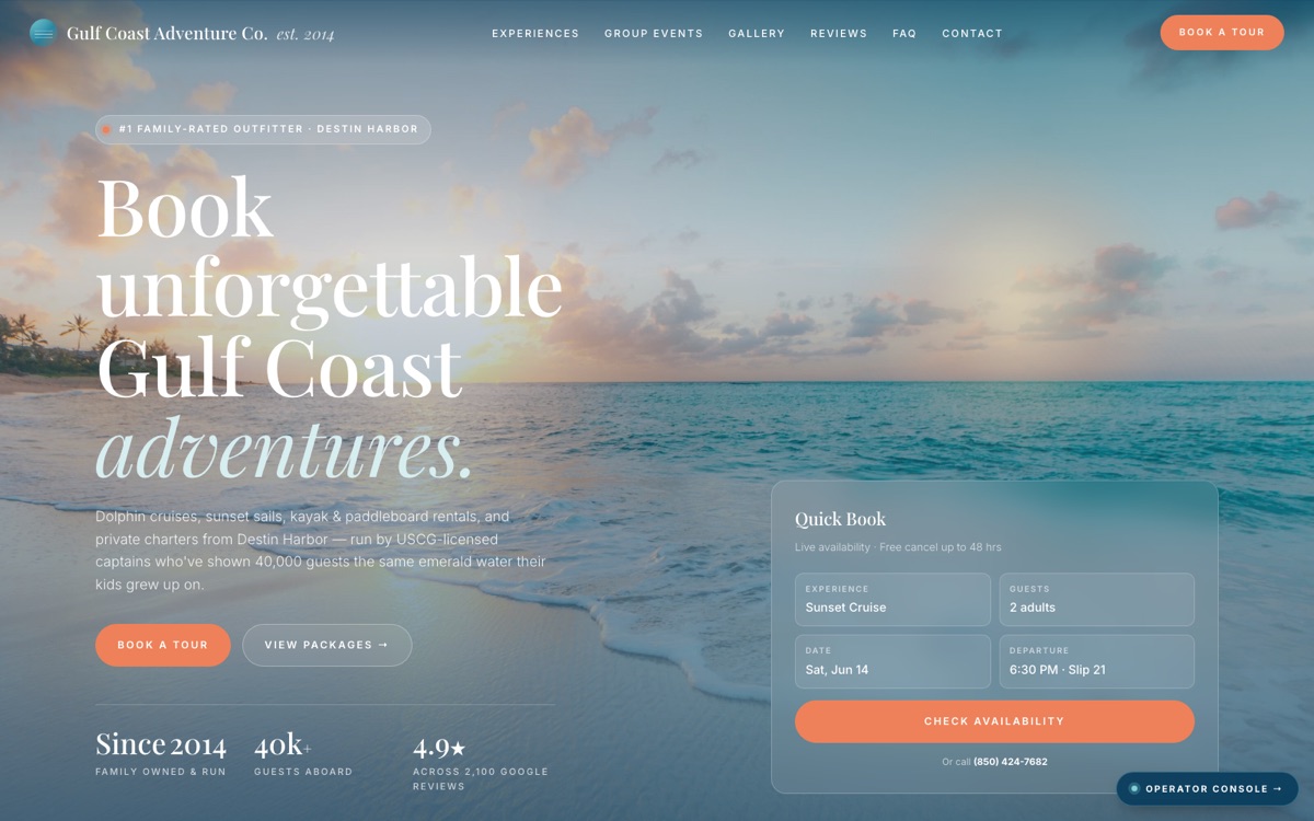 Gulf Coast Adventure Co. concept preview