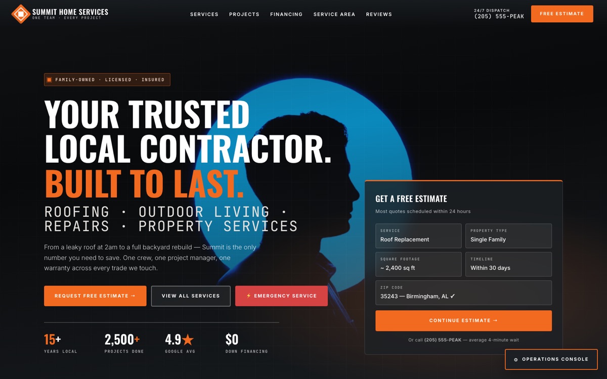 Summit Home Services concept preview